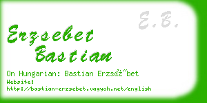 erzsebet bastian business card